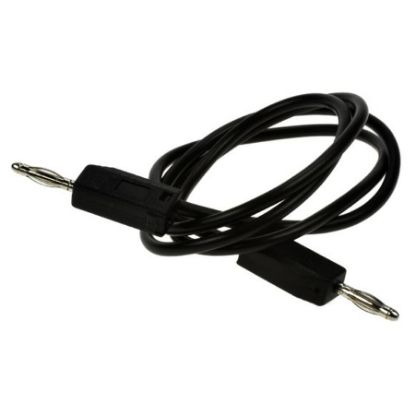 2mm Korumalı Banana Kablo 50cm - Siyah resmi