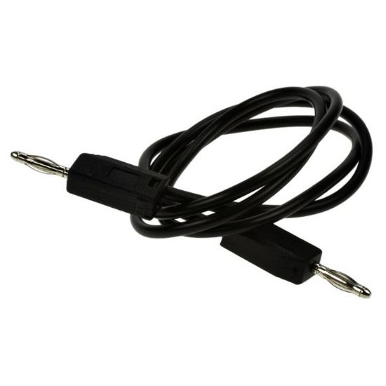 2mm Korumalı Banana Kablo 50cm - Siyah resmi