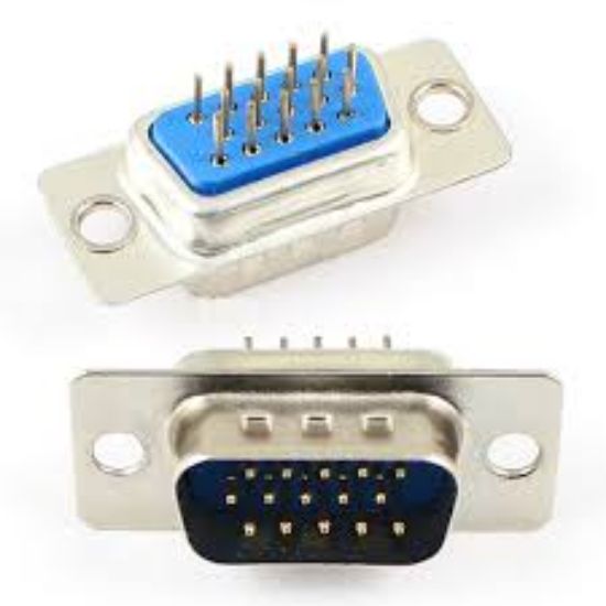 15 Pin 3 Sıra Lehim Tip Erkek D-sub Konnektör resmi