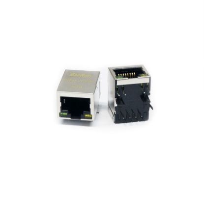 Rj45 Led + Bobinli Hanrun Ethernet Konnektörü - Hr911105a resmi