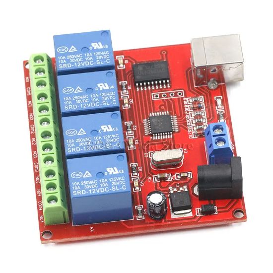 12v 4 Kanal Usb Röle Kartı resmi