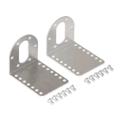 37d Mm Redüktörlü Motor Bağlantı Aparatı - Alüminyum Motor Tutucu - L Dirsek resmi