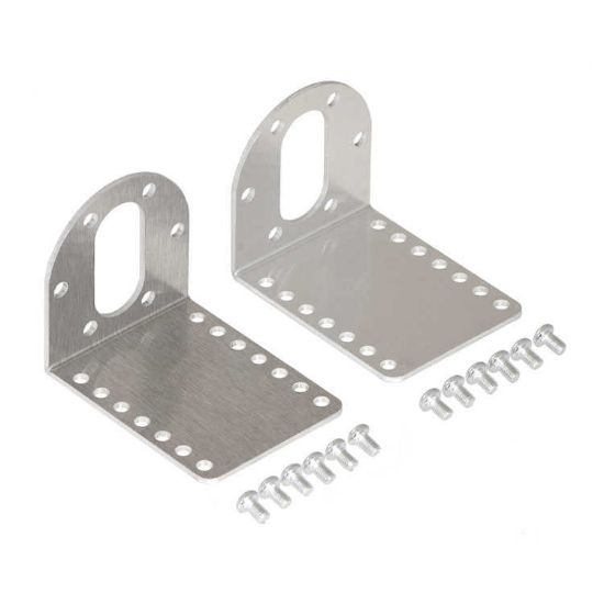 37d Mm Redüktörlü Motor Bağlantı Aparatı - Alüminyum Motor Tutucu - L Dirsek resmi