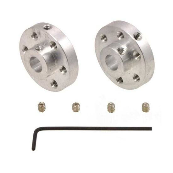 Dc Motor Üniversal Alüminyum Bağlantı Aparatı Kaplin - 6,35mm - M3 Delikli (2 Adet) resmi