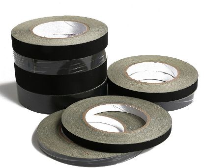 15mm Siyah Asetatlı Kumaş Bez Bant resmi