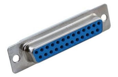 25 Pin İğne Ayak Dişi D-sub Konnektör resmi