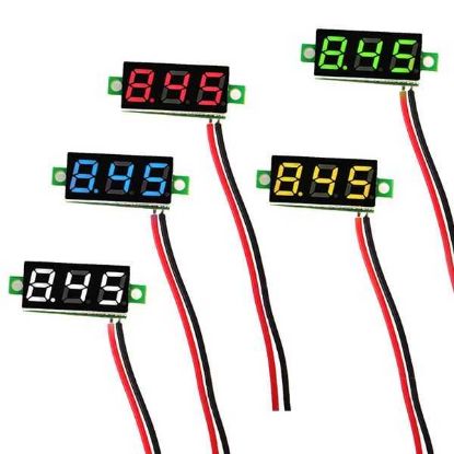2.5 V- 30 V Mini Dijital Beyaz Voltmetre resmi