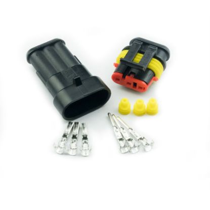 4 Pin Düz Su Geçirmez Konnektör Takım resmi