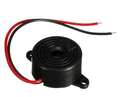 3-24v Devreli 22.6mm Kulaklı Buzzer - Siyah resmi
