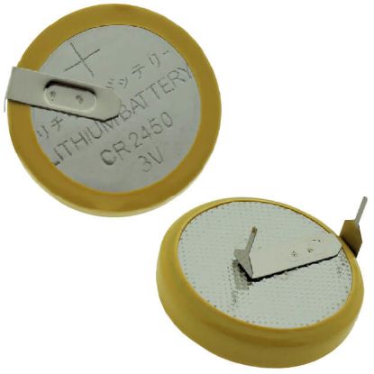 Cr2450 2 Pin Yatık Pcb Lityum Pil resmi