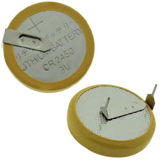 Cr2450 2 Pin Yatık Pcb Lityum Pil resmi