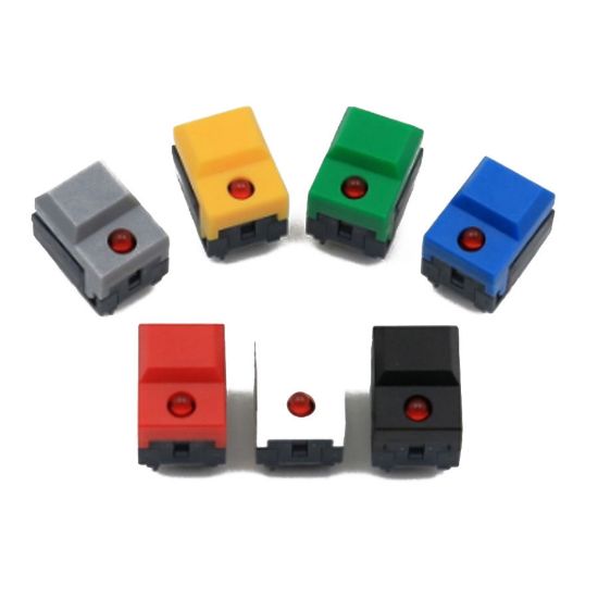 Pb86-a1 24v 6 Pin Ledli Push Buton - Sarı resmi