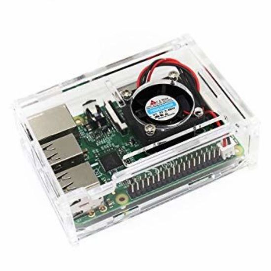 Raspberry Pi 4 Soğutma Fanlı Şeffaf Kutu resmi