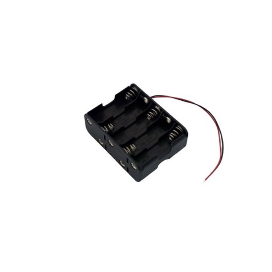 Aa Tipi İçin 10'li Pil Yuvası - Arkalı/önlü resmi