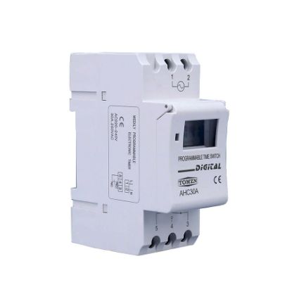 12v Ac-dc  / 220vac 30a Dijital Zaman Ayarlı Röle Modülü Panel Monte resmi