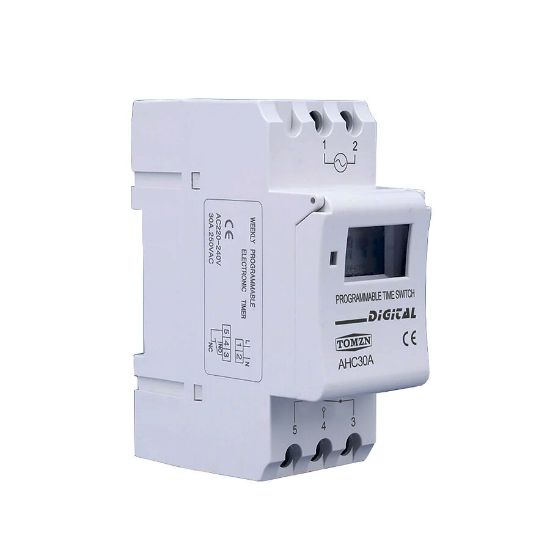 12v Ac-dc  / 220vac 30a Dijital Zaman Ayarlı Röle Modülü Panel Monte resmi