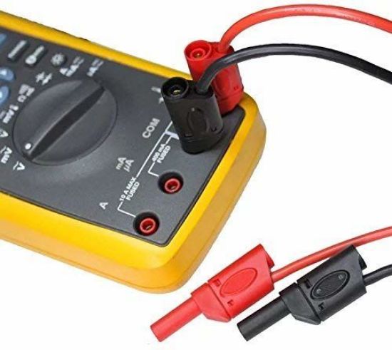 4mm Korumalı Banana Kablo - Siyah resmi