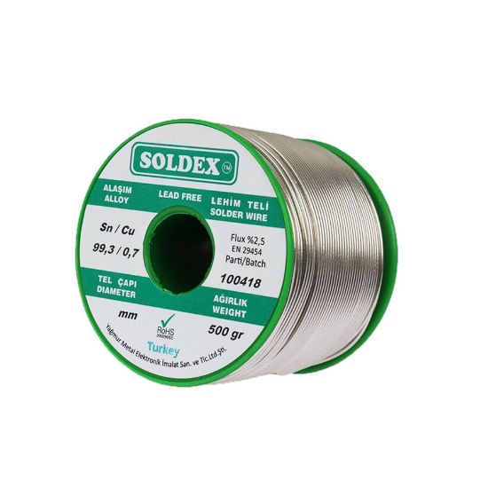 0.75mm 500 Gr Kurşunsuz Lehim Teli - Soldex resmi