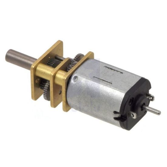 Hp 6v 100rpm Mikro Metal Redüktörlü Dc Motor Ekstra Şaftlı (298:1) resmi