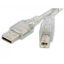 Usb Printer Kablosu 5 Metre - Şeffaf Beyaz resmi