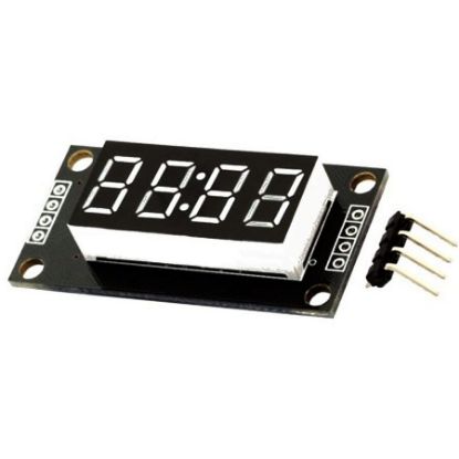 4 Digit Led Display Saat Modül Tm1637 - Beyaz resmi