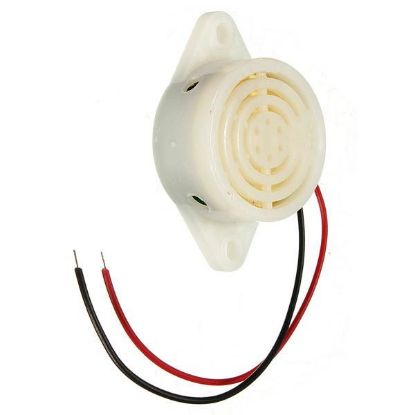 3-24v Devreli 40mm Kulaklı Buzzer - Beyaz resmi