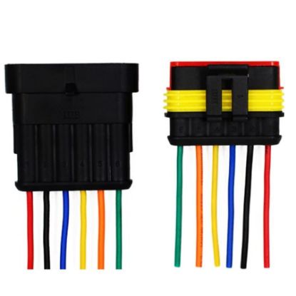 6 Pin Kablolu Su Geçirmez Konnektör Takım resmi
