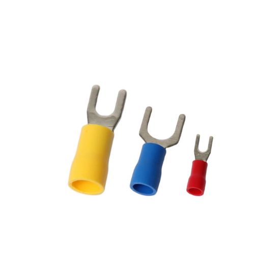 İzoleli Çatal Tip Kablo Ucu M4 - Kırmızı - 20 Adet resmi