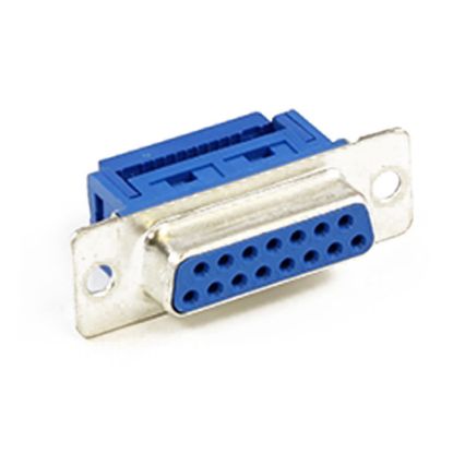 15 Pin Dişi Flat Kablo İçin Sıkıştırmalı D-sub Konnektör resmi