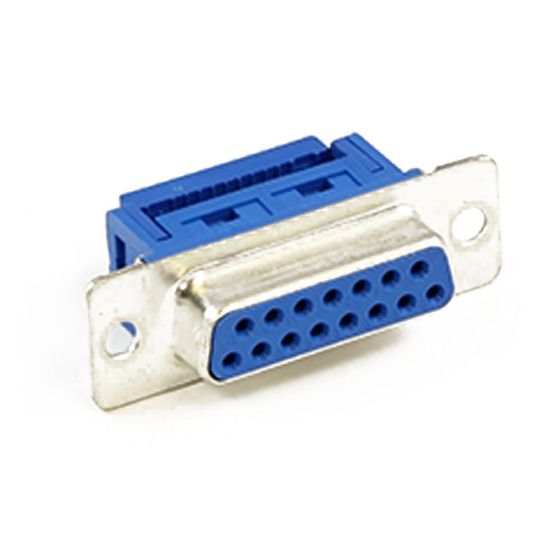 15 Pin Dişi Flat Kablo İçin Sıkıştırmalı D-sub Konnektör resmi