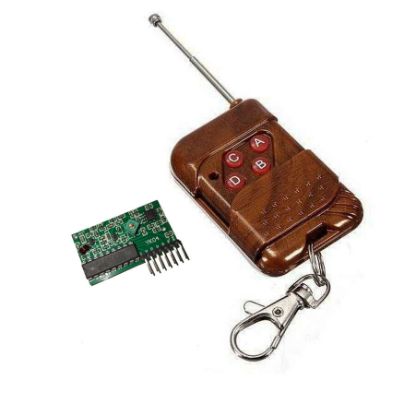 4 Kanal 433mhz Rf Kablosuz Kontrol Modülü, Alıcı + Verici resmi