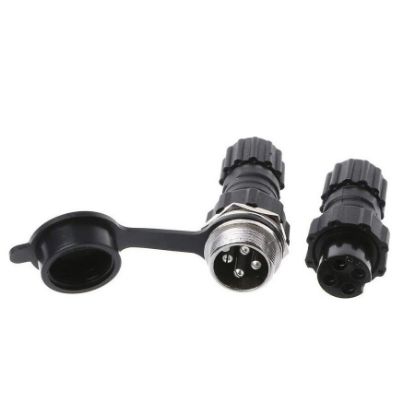 4-pin Su Geçirmez Mike Konnektör Takım Gx-16 resmi