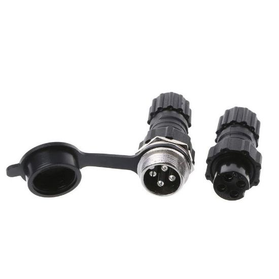 4-pin Su Geçirmez Mike Konnektör Takım Gx-16 resmi