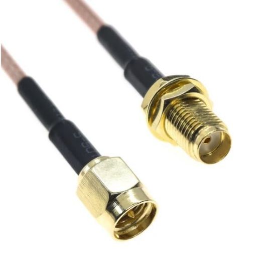 Rg316 Sma Erkek - Dişi Konnektör Kablo 100cm resmi