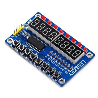 Tm1638 Modülü Anahtar Ekran Avr Arduino 8-bit Dijital Led Kartı resmi
