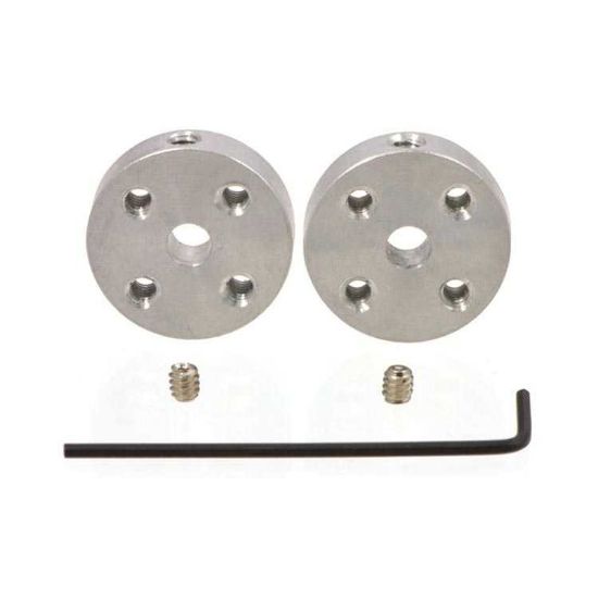 Dc Motor Üniversal Alüminyum Bağlantı Aparatı Kaplin - 4mm - M3 Delikli (2 Adet) resmi