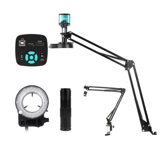 4k 13mp Kameralı Elektronik Dijital Mikroskop 1080p Hdmı Vga Usb Endüstriyel 150x Lens resmi