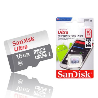 Sandisk Ultra 16gb 80mb/s Class10 Microsdhc Bellek Kartı resmi