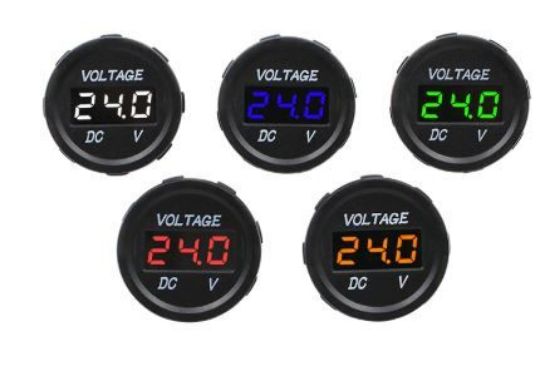 Dc 7v-48v Led Dijital Voltmetre-turuncu resmi