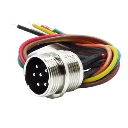 6-pin Kablolu Erkek Mike Konnektör Gx-16 resmi