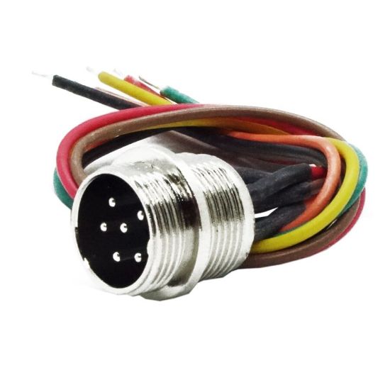 6-pin Kablolu Erkek Mike Konnektör Gx-16 resmi