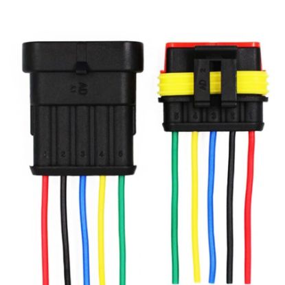 5 Pin Kablolu Su Geçirmez Konnektör Takım resmi