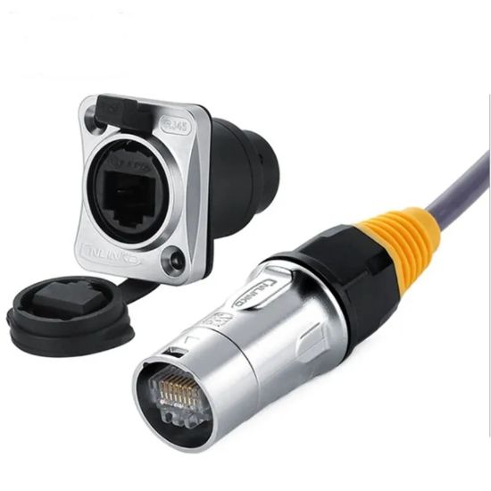 Su Geçirmez Ip65 Rj45 Dişi - Erkek Takım Konnektör resmi
