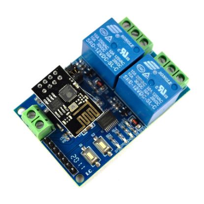 Esp8266 2 Kanal 12v Esp01 Wifi Röle Modülü resmi