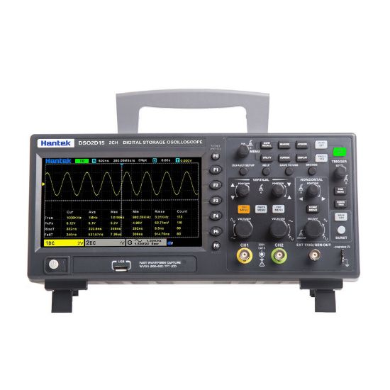 Hantek Dso2d15 2 Kanal Dijital Osiloskop 150mhz 1gs/s + 1 Kanal 25mhz Fonksiyon Jenaratörü resmi