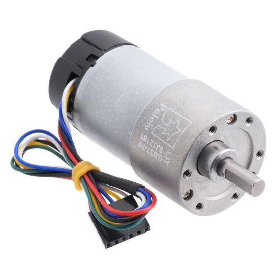 Enkoderli Metal Redüktörlü Motor 12v 70:1 37x70mm resmi