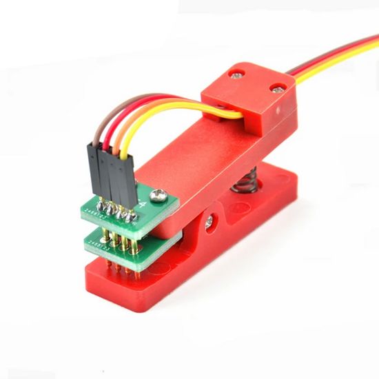4 Pin Programlama Aparatı - 2.54mm Pogo Pin Yaylı Mandal Klips resmi