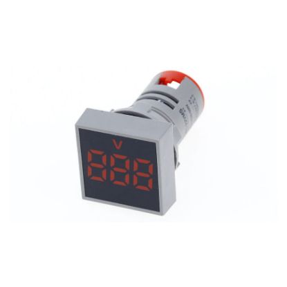 22mm Ac 60-500v Voltmetre-kırmızı resmi
