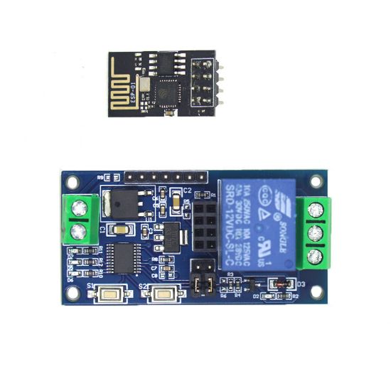 Esp8266 1 Kanal 12v Esp01 Wifi Röle Modülü resmi