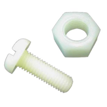 5mm Plastik Vida Somun Takımı - Beyaz resmi